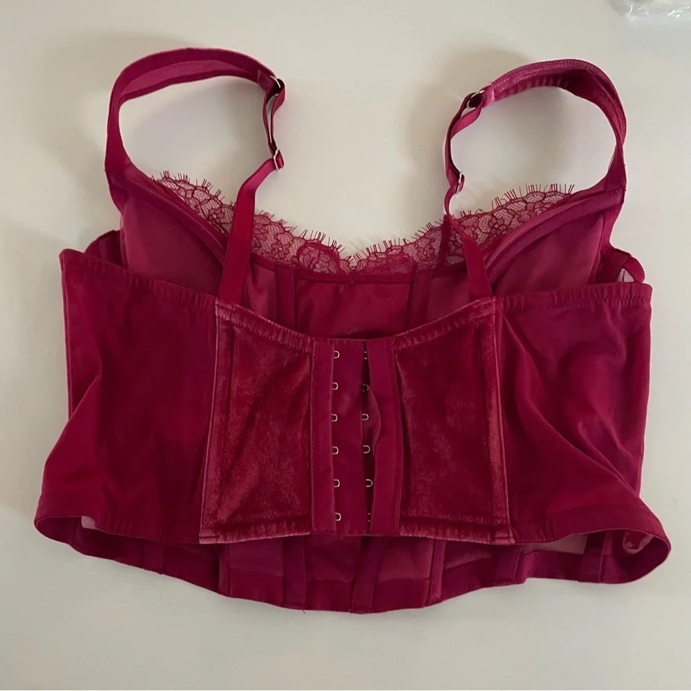 New! Victoria's Secret Dream Angels Velvet Unlined Corset Bra Top 22810